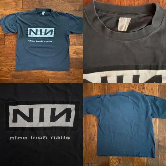 OLD FOLK HOUSE Nails T-shirt-Navy